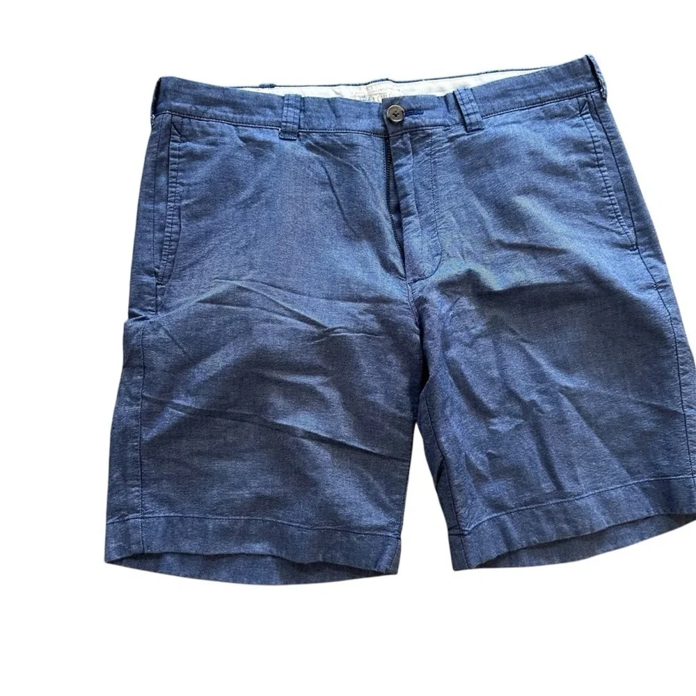 J. Crew Men’s Dark Blue Flat Front Cotton Chino Shorts Size 33 GUC